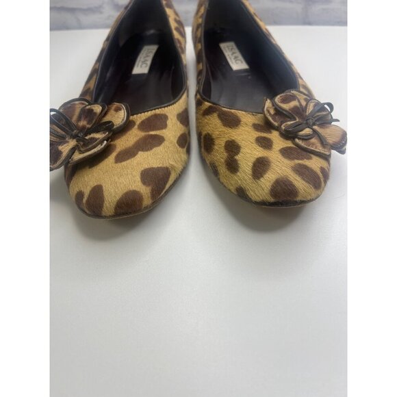 Isaac Mizrahi Ballet Flat Animal Print Slip on Shoes Ladies Size 8.5B Calf Hair - Picture 8 of 13